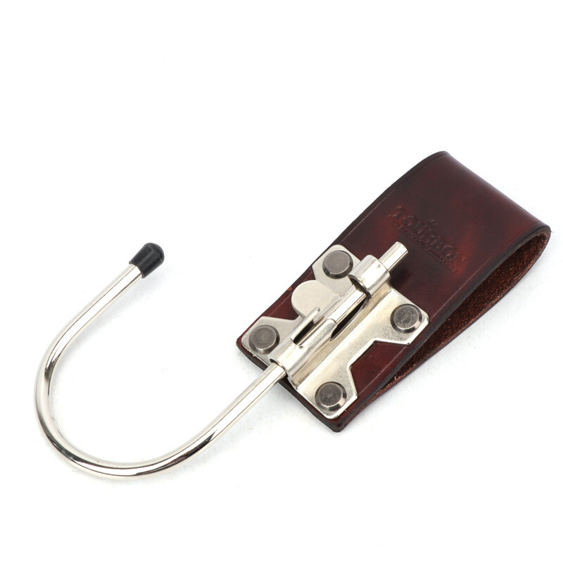 TOURBON Leather Tool Holster J Style Hook Power Drill Holder fit 3″ Width Belt