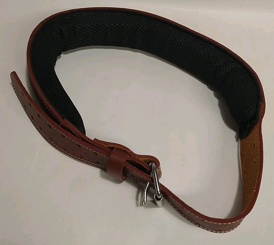 Brown Leather Foam Padded Work Belt 2.5″ Work Tool Belt Construction