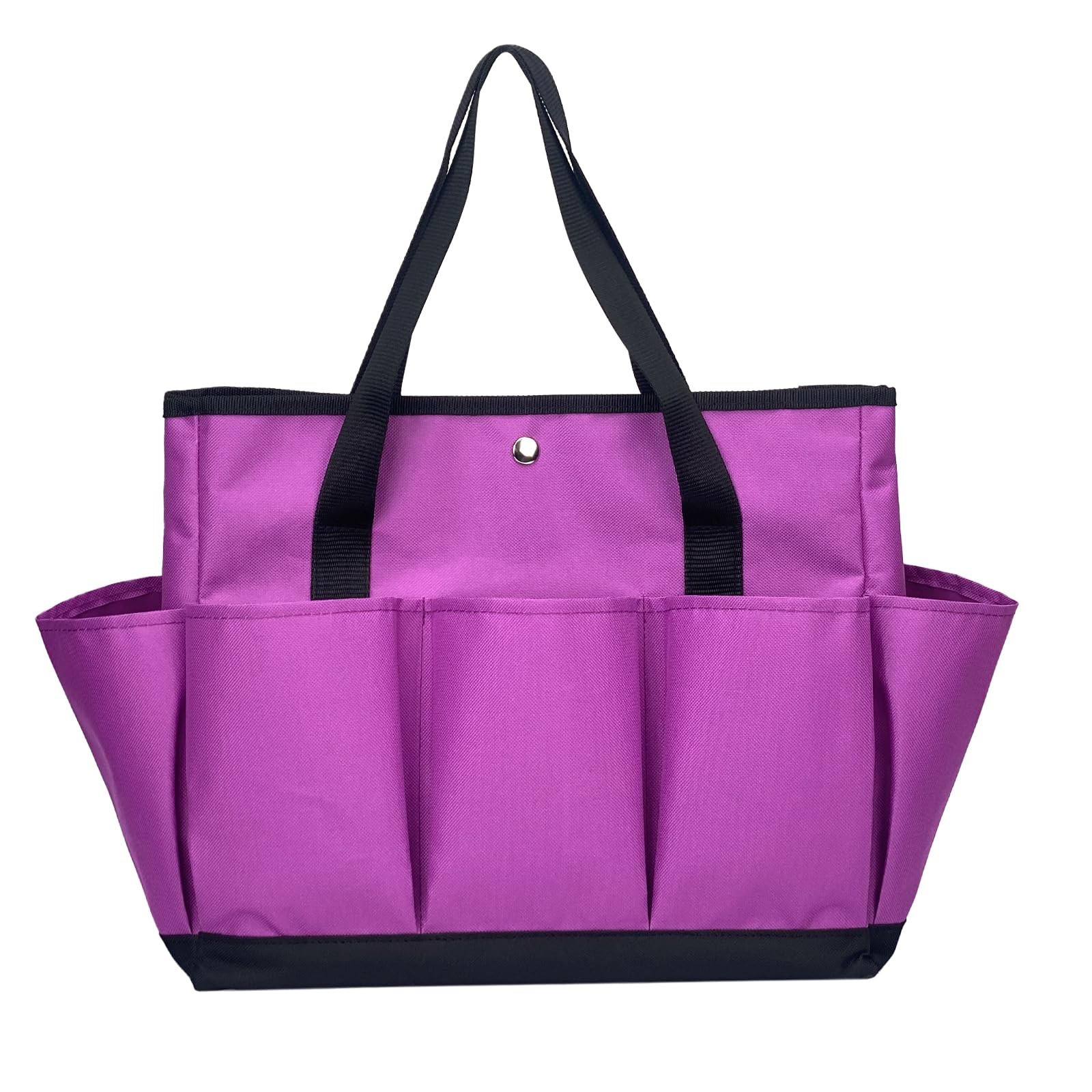 Garden Tool Bag with Interior Exterior Side Pockets, Gardening Tote Bag for G…