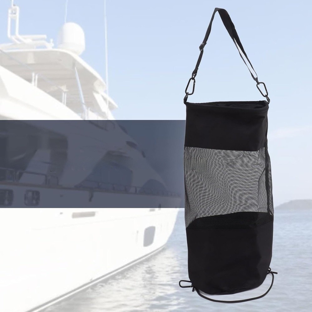 24x58cm Hanging Trash Bag with Hook Foldable Oxford Fabric for Outdoor Camping