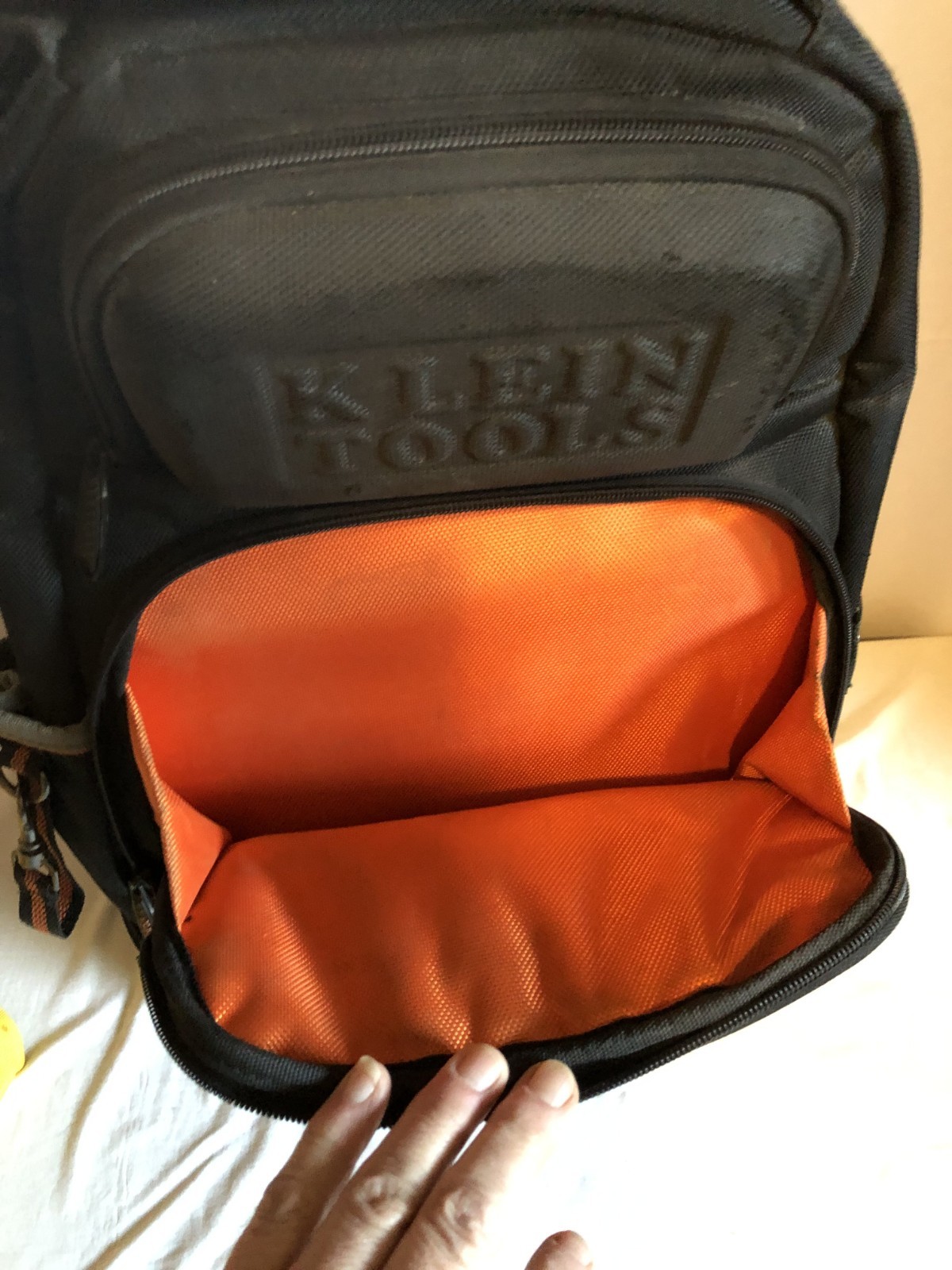 Klein Tools Tradesman Pro Backpack 39 Pocket PLUS yellow nylon carrier