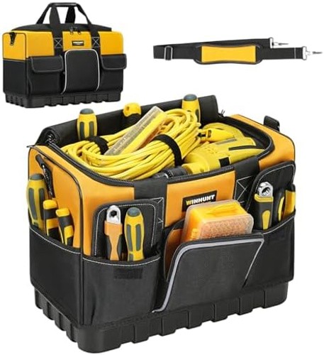WINHUNT Tool Bag, 16-inch Tool Organisers, 600 Denier Large Tool Bag for Home…