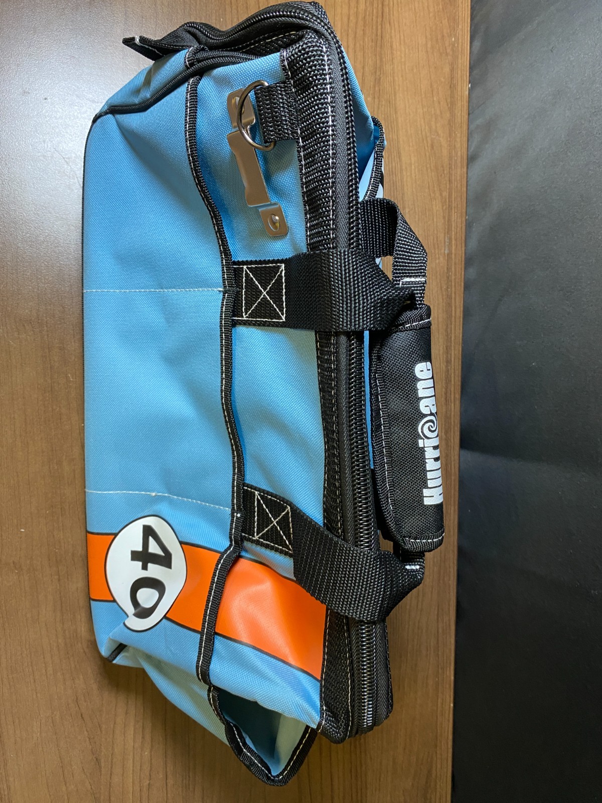 Hurricane Blue Black Shoulder Strap Multi Pockets Wide Mouth Tool Bag