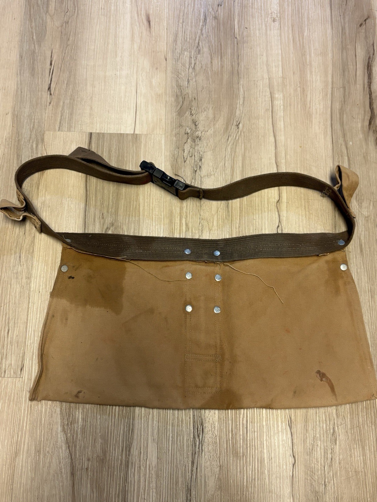 Carhartt Duck Nail Canvas Brown Tool Belt Server Apron Adjustable Distressed
