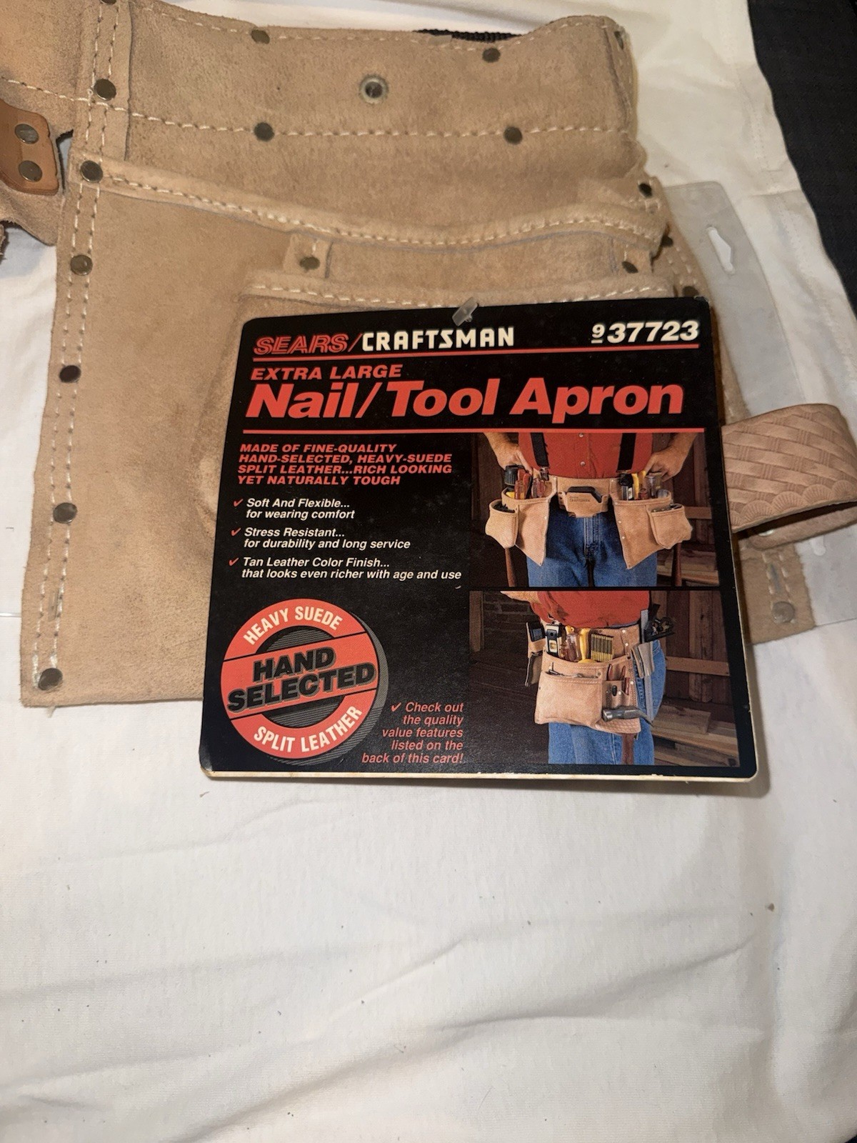 Craftsman Carpenters Heavy Cowhide suede 937723 Tool Belt Work Construction