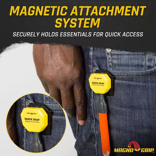 Quick Snap Magnetic Pencil Holder with Belt Clip