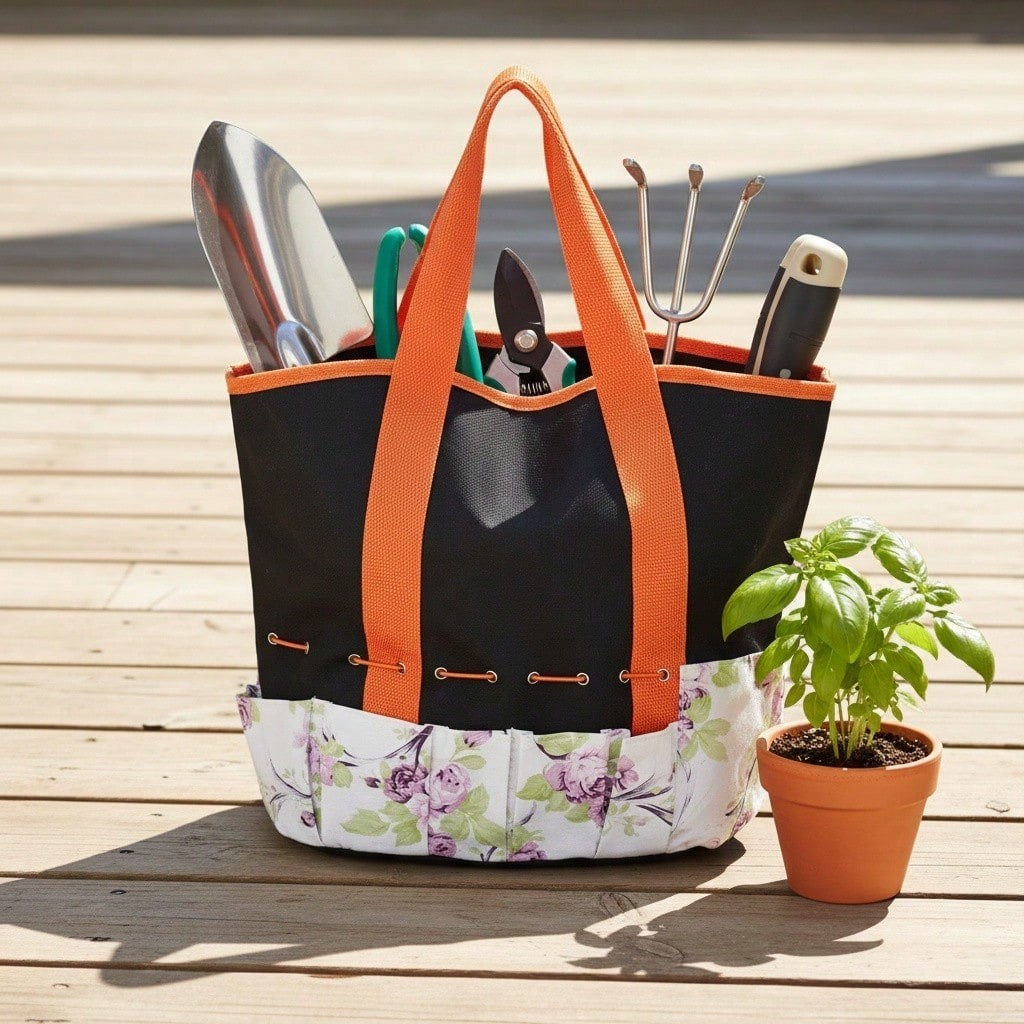 Creative Printed Oxford Fabric Gardening Tool Multi-Purpose Organizer Tote