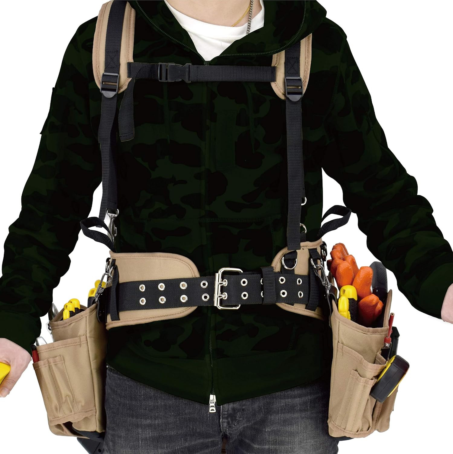 Professional Tool Belt – Comfort Rig Tan & Black
