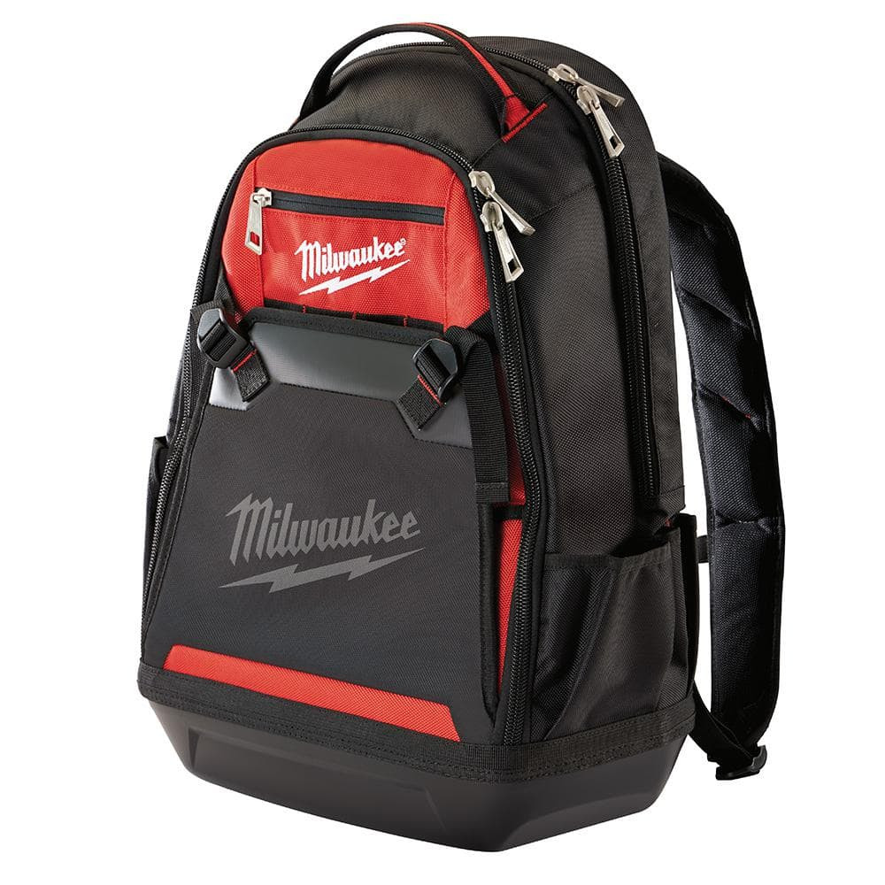 Tool Bag Backpack with 12 Inch Zipper Pouches 22 Pockets Heavy Duty Low Profile