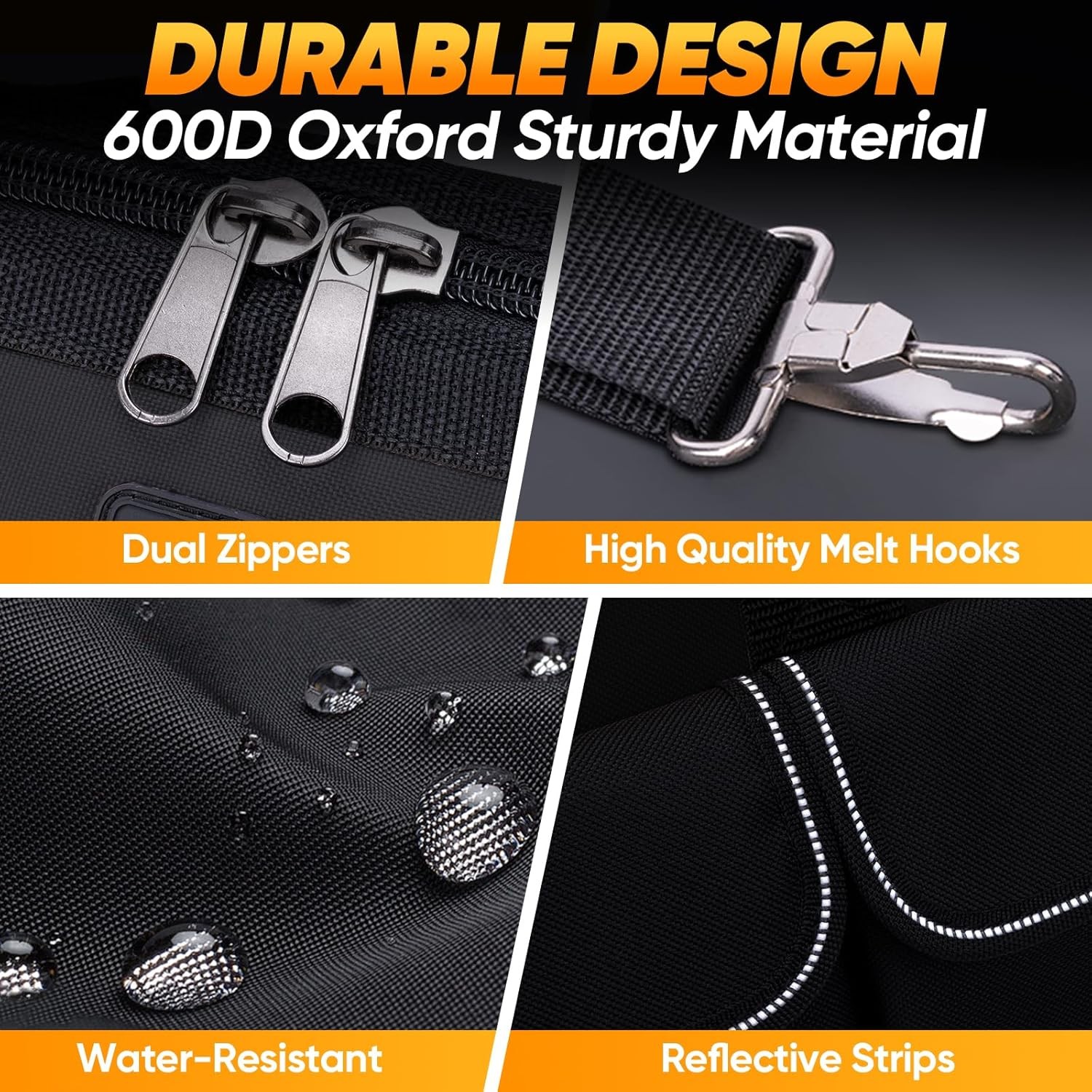 Heavy Duty Tool Bag with Multi-Pockets, Portable Tool Box Organizer Storage Bag,