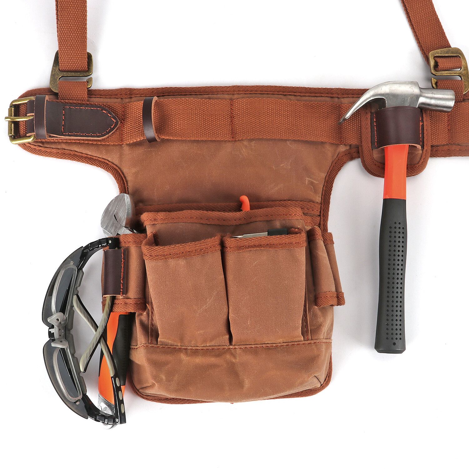 Tourbon Work Tool Belt Suspenders Pouch Heavy Duty Electrician Carpenter Strap