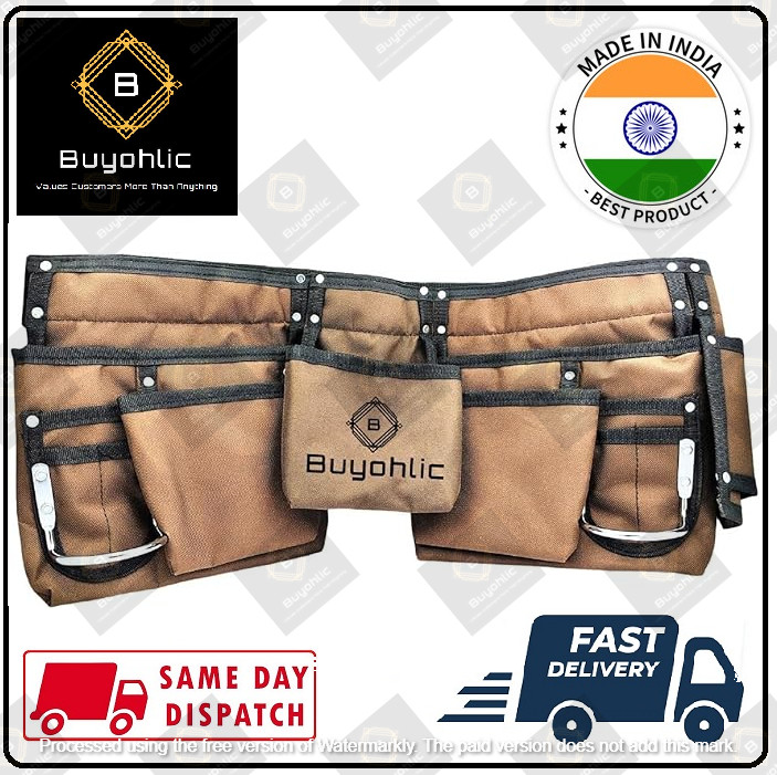 Heavy-Duty Polyester Tool Bag / Tool Bags with 11 Pockets – Double-Sided Design