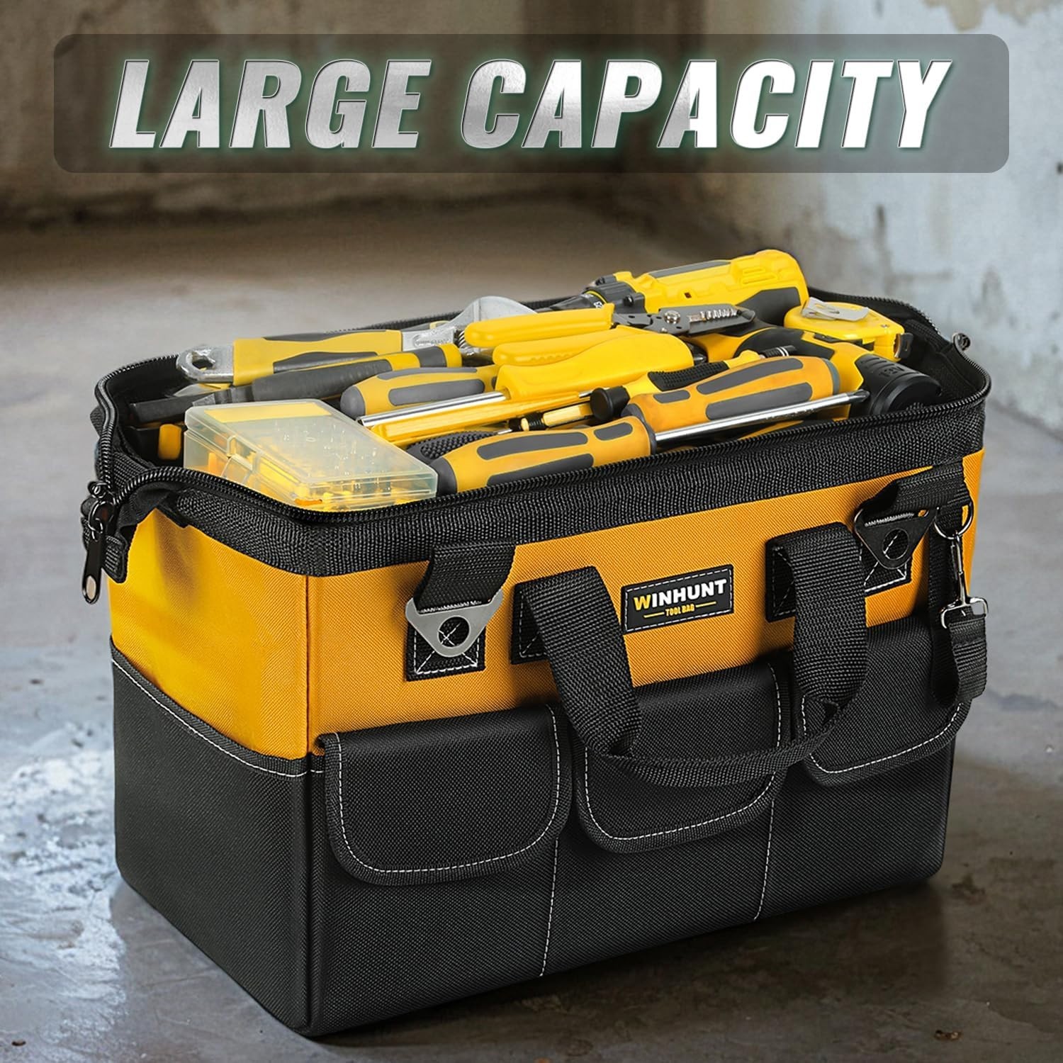 Versatile 18 Inch Tool Bag – 14 Pockets, Adjustable Strap, Perfect for Transport