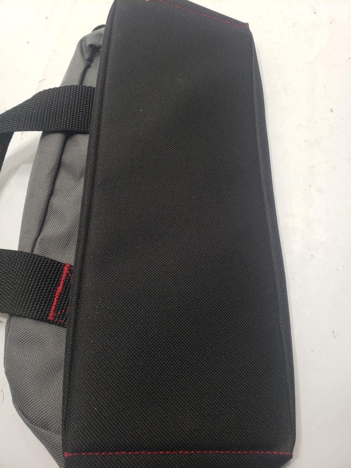 Fortress 12” Black & Grey W/Red Stitching Accents Tool Carrying Tool Bag NWT