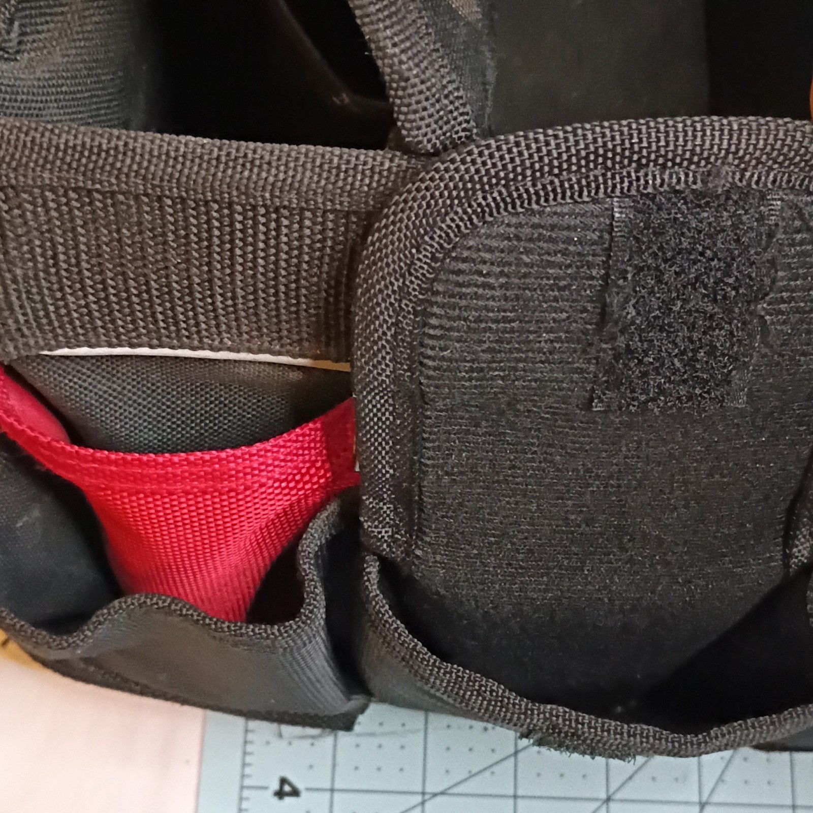 HAUTMEC 1680D Black/Red Polyester Tool Bag w/ Adjustable Shoulder Strap, 2pc