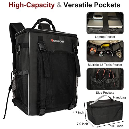 Tactical Backpack ARCCAPTAIN Welding Helmet Tool Laptop Bag