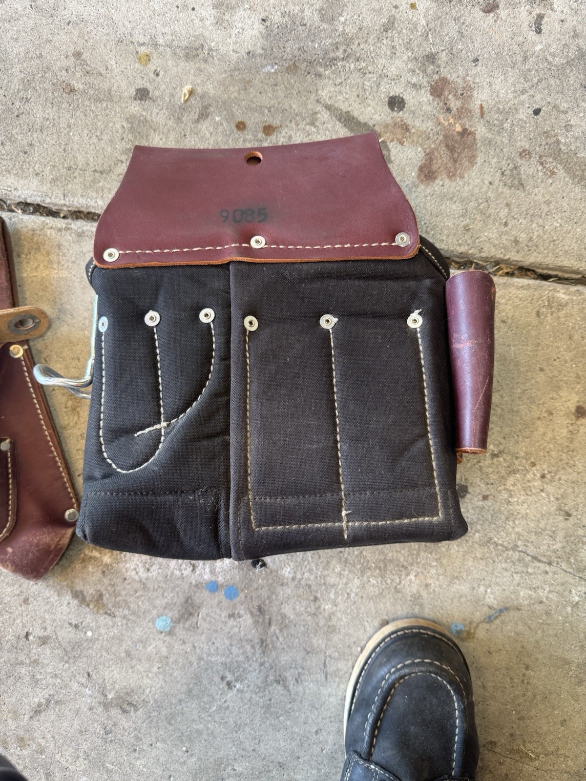 Occidental Leather 9085 2pc Large Tool Pouch Set Leather/Nylon Hammer Loop