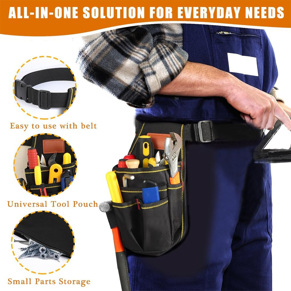 Small Tool Pouch, Small Tool Bag, Tool Pouch with Belt, Industrial Grade Thicken