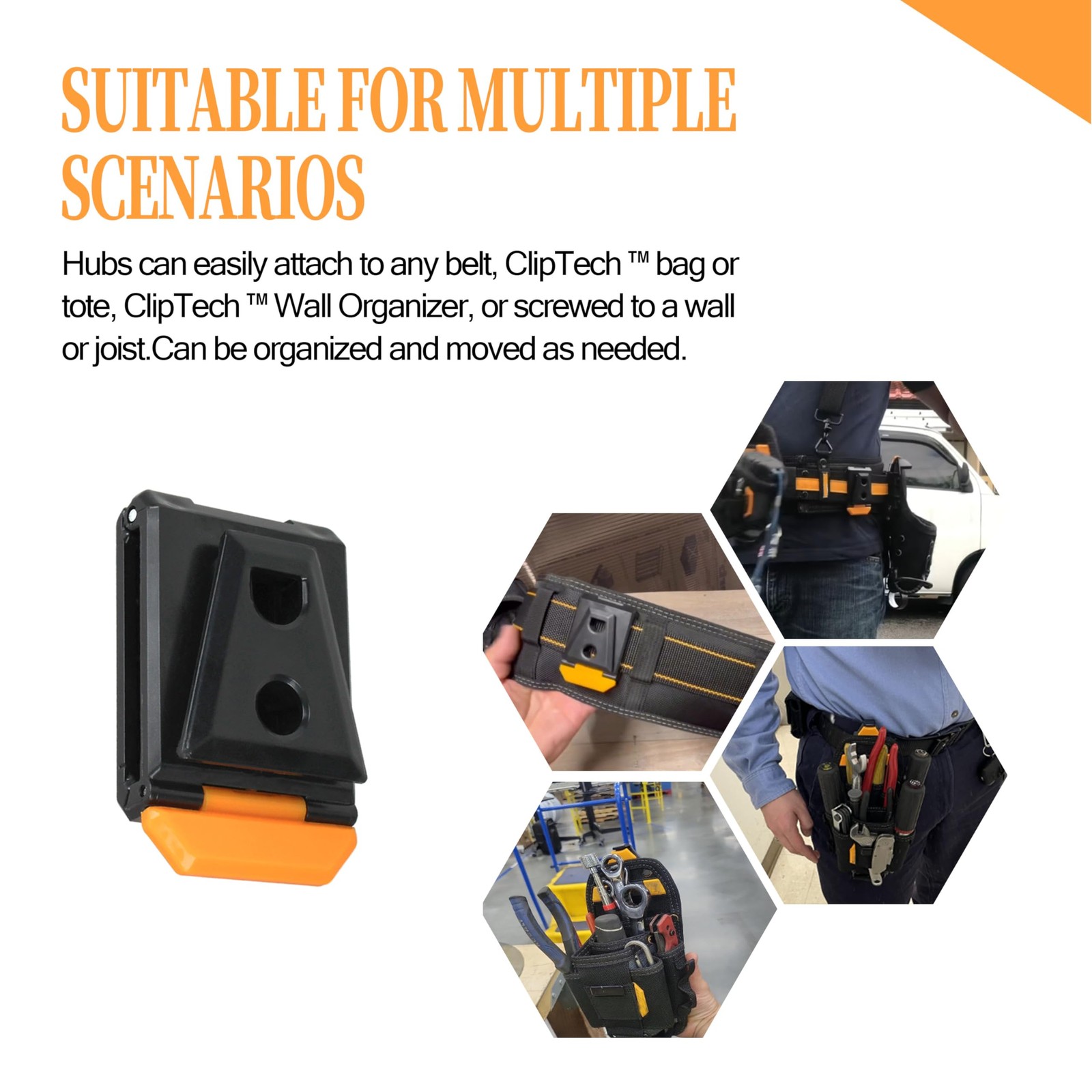 Tool Belt Clip Fits for TOU-CT Models ClipTech Pouches (1Pcs) 1Pcs
