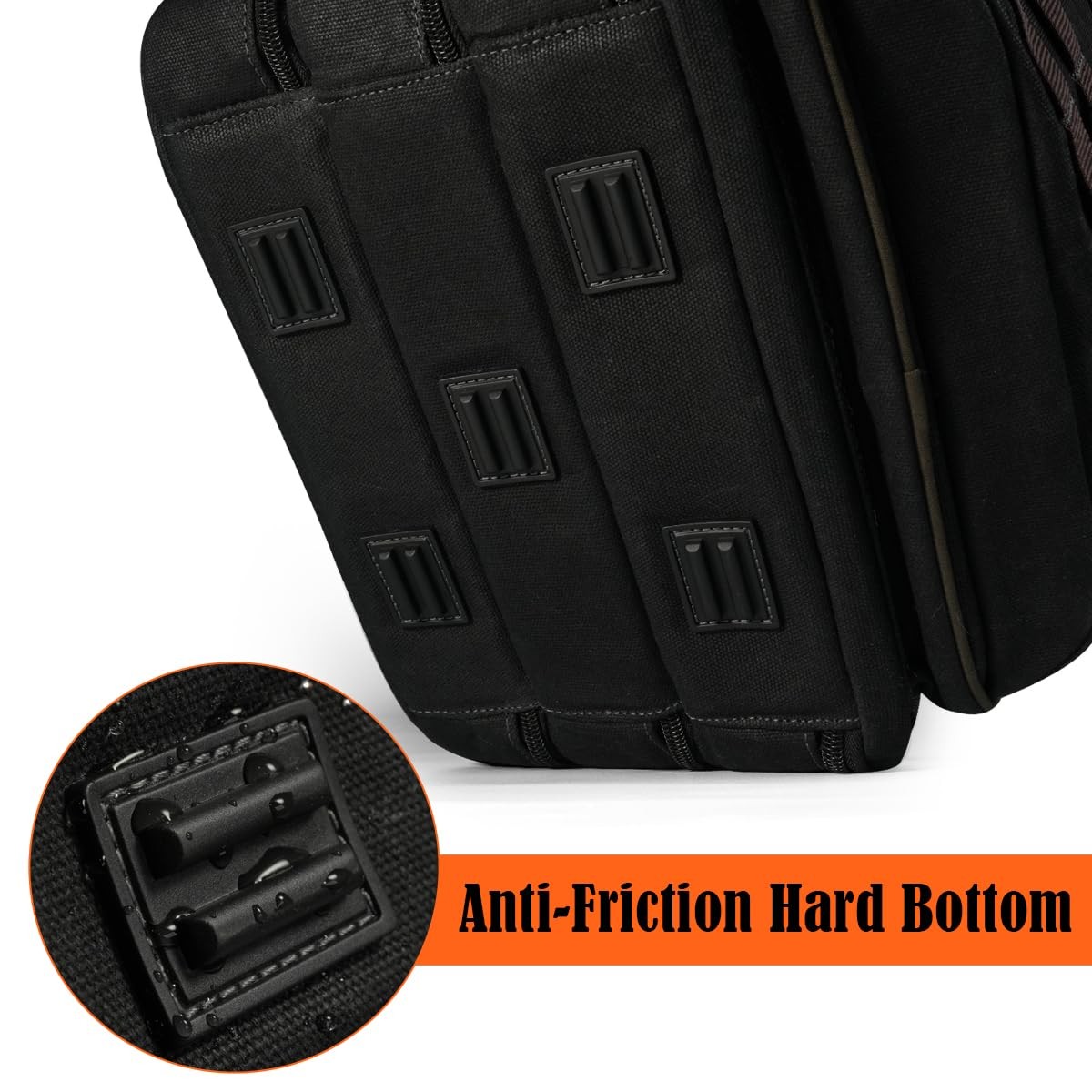 WELKINLAND 90-Pockets Electrician 8.3 x 12.2 x 17 inches, Black+brown