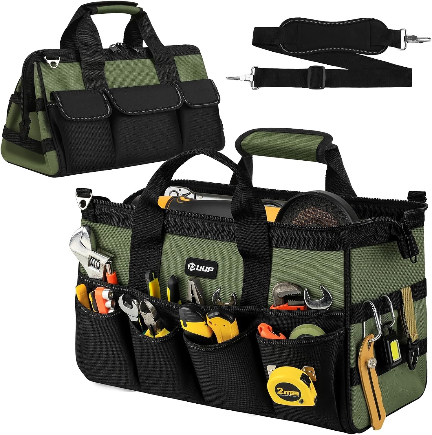 18-Inch Large Tool Bag with 16 Pockets – Heavy Duty Storage