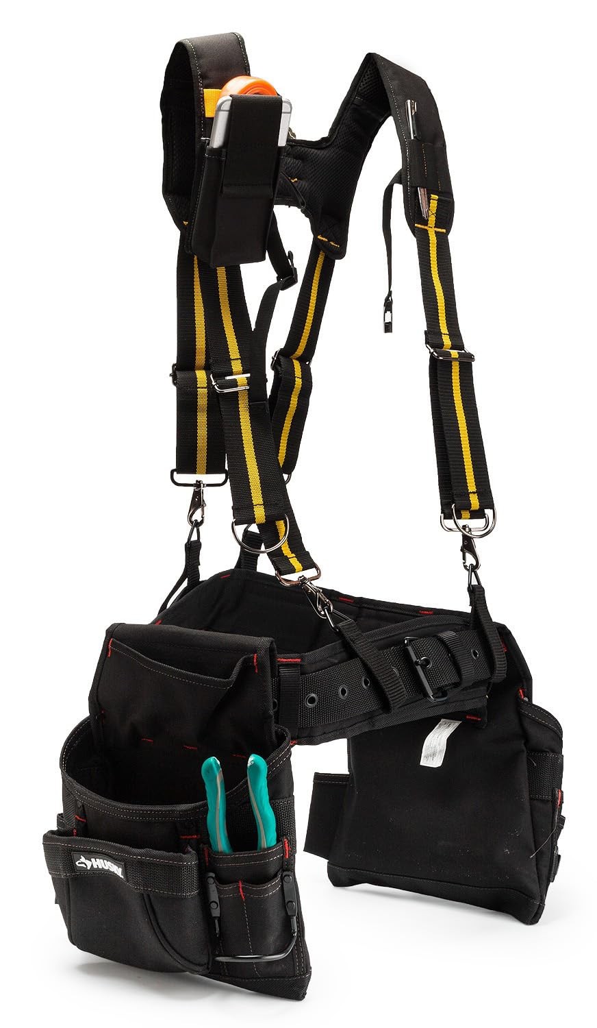 Cedriany Tool Belt Suspenders For Work Heavy Duty Padded With Attachment Loops