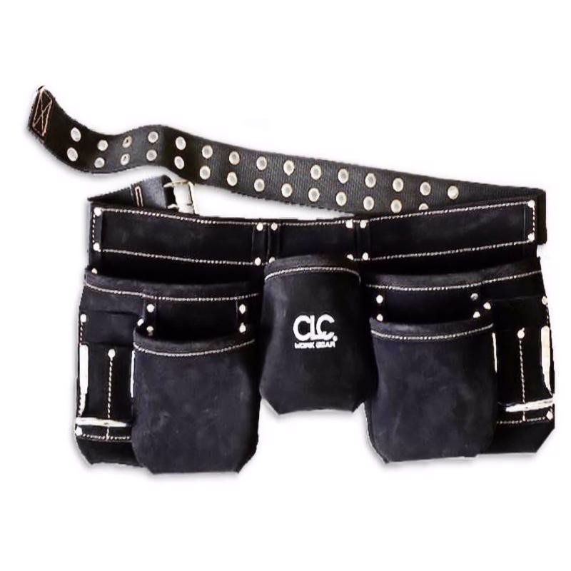 CLC 11-Pocket Black Suede Leather Apron Pouch 29-49 in