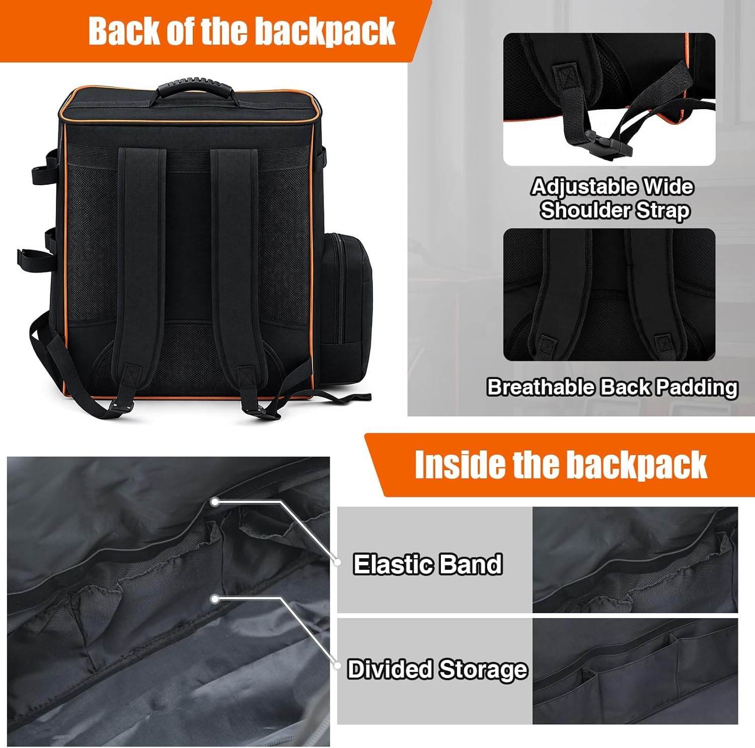 35.6L Welding Backpack for Tools & Helmet, Heavy Duty Gear Pack