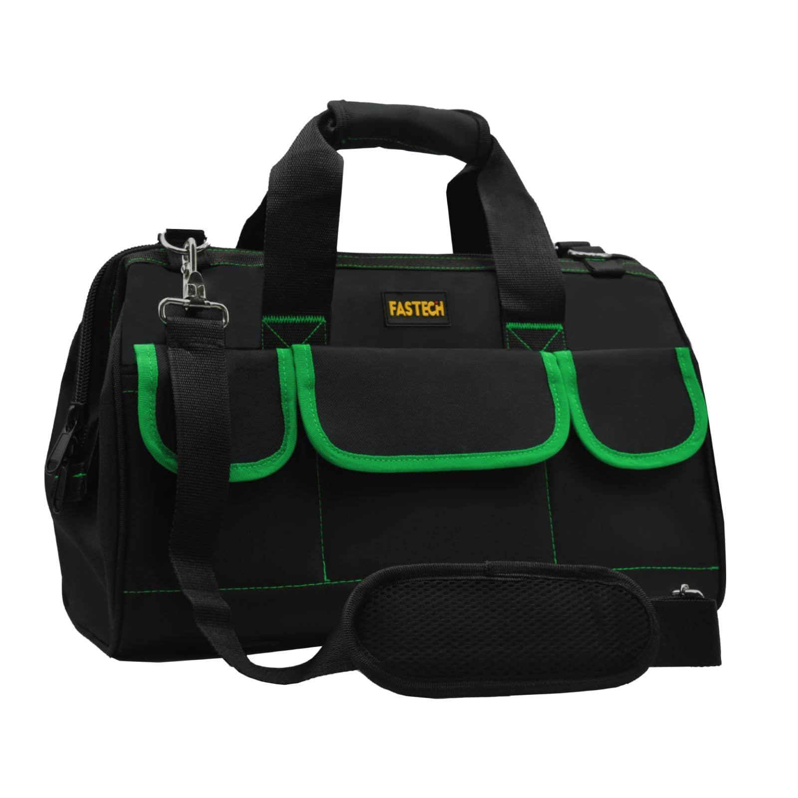 FASTECH 20 Inch Tool Bag With Comfortable Shoulder Straps, 20IN, Green