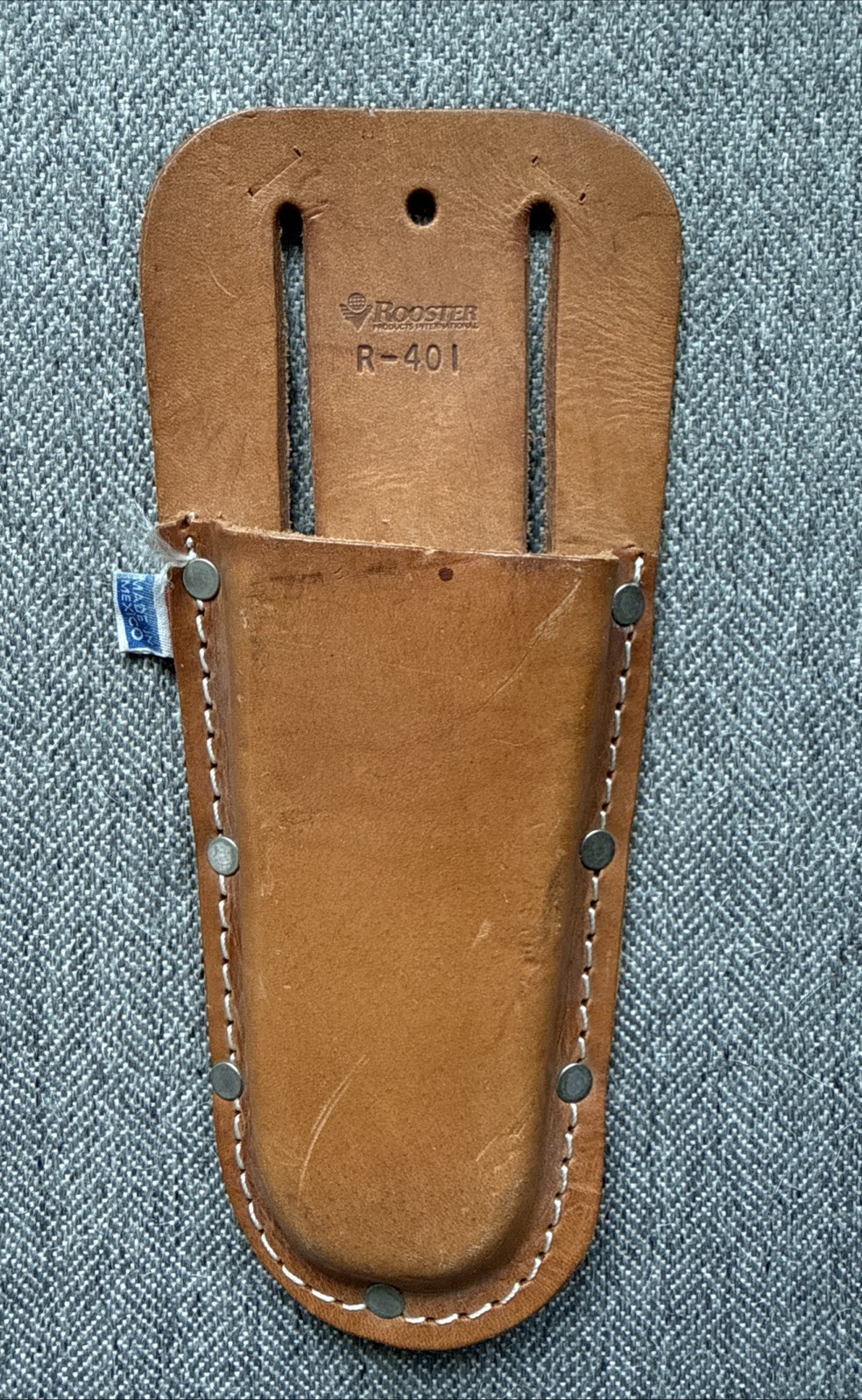 Rooster Products Leather Plier Pouch Tool Holder Belt Loop R-401 Made in Mexico