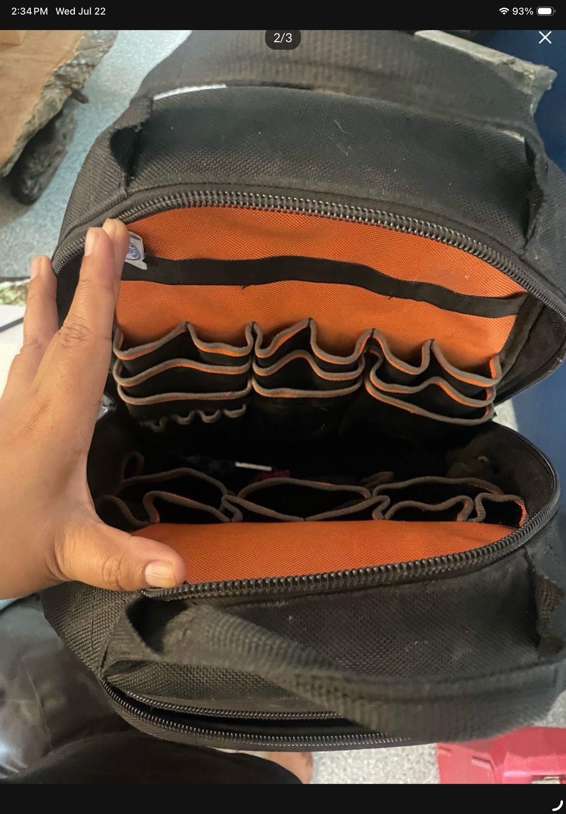 Klein Tools Tradesman Pro 14in Tool Backpack Black/Orange 55421BP-14