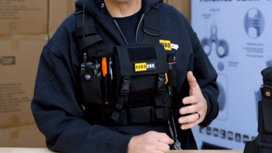 Radio Harness Vest – Pro Fit, Breathable Mesh, Reflective Straps, Secure Pouch