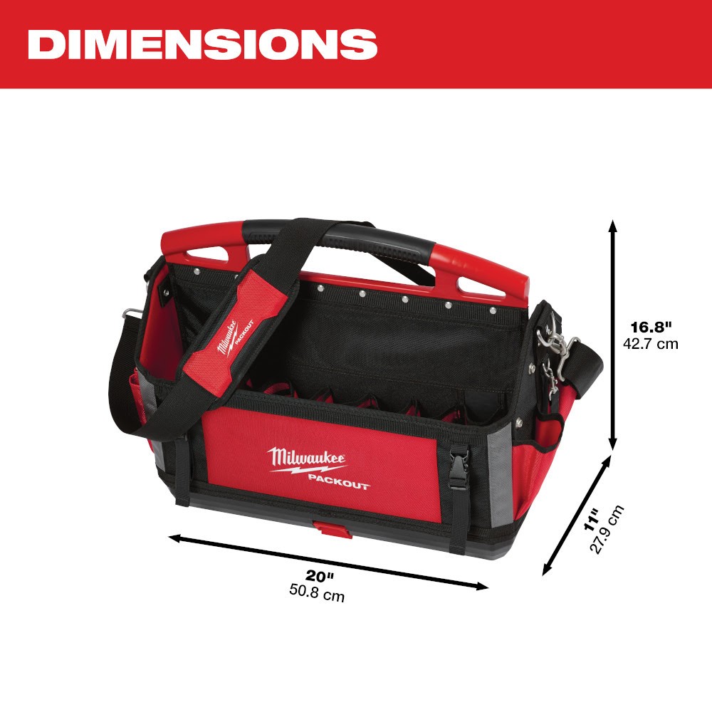Milwaukee 48-22-8320 20″ 1680 Ballistic Impact-Resistant Packout Tote Organizer