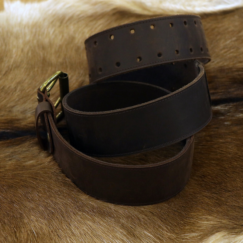 Leather Tools Holster Carry Work Belt 2″ Double Roller Buckle Rig Belt-Xmas Gift