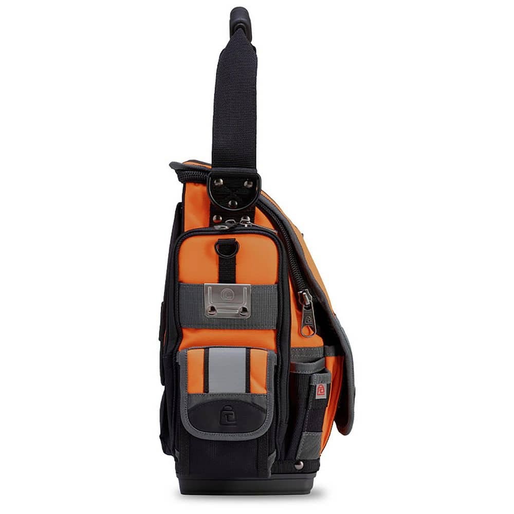 15In Medium Hi-Viz Orange Nylon Tool Pouch W Pen;Knife;Pliers;Screwdriver;Wrench