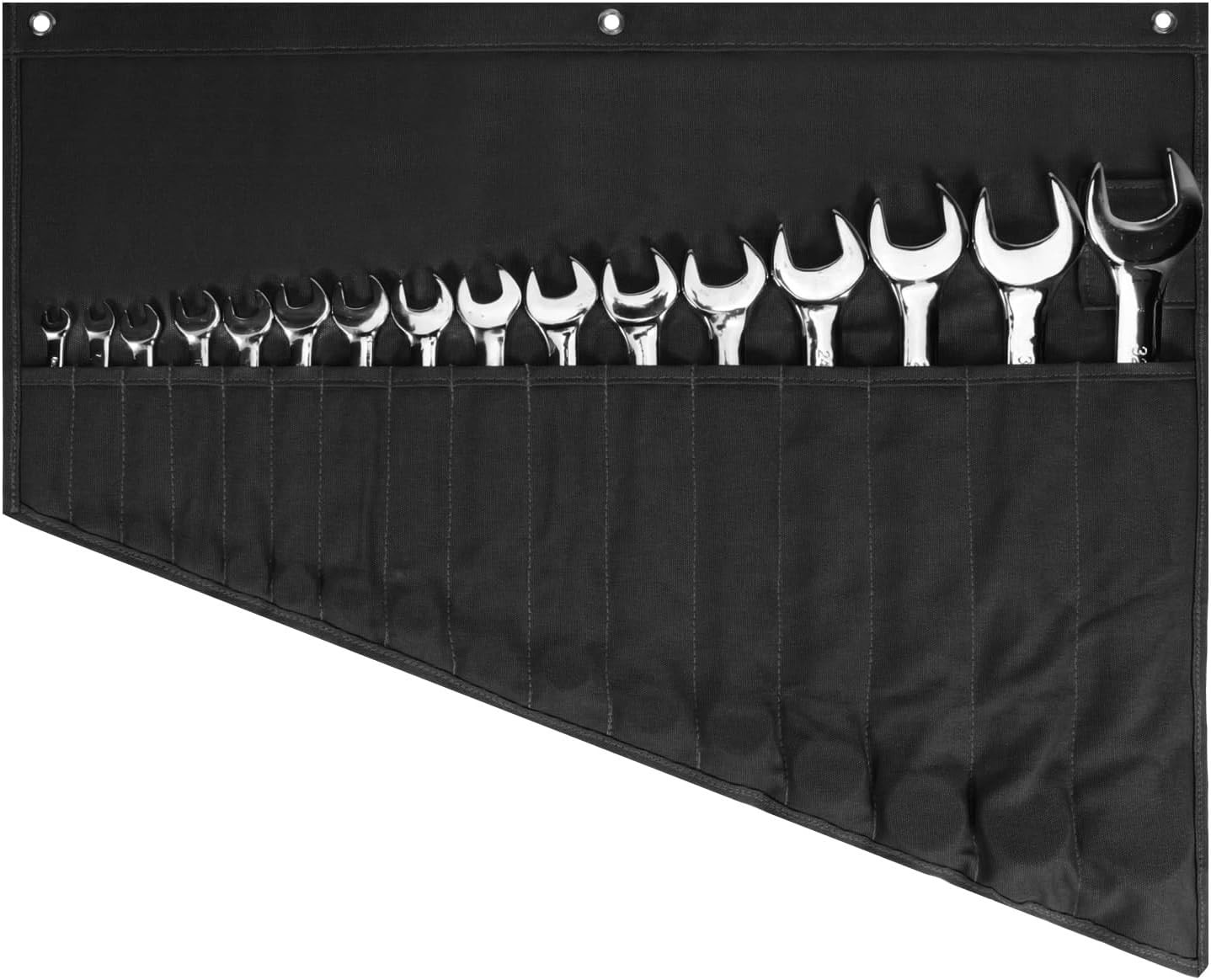 Tool Organizers16 Pocket Wrench Pouch,Metric or Sae Tools Bag Wrench Roll up