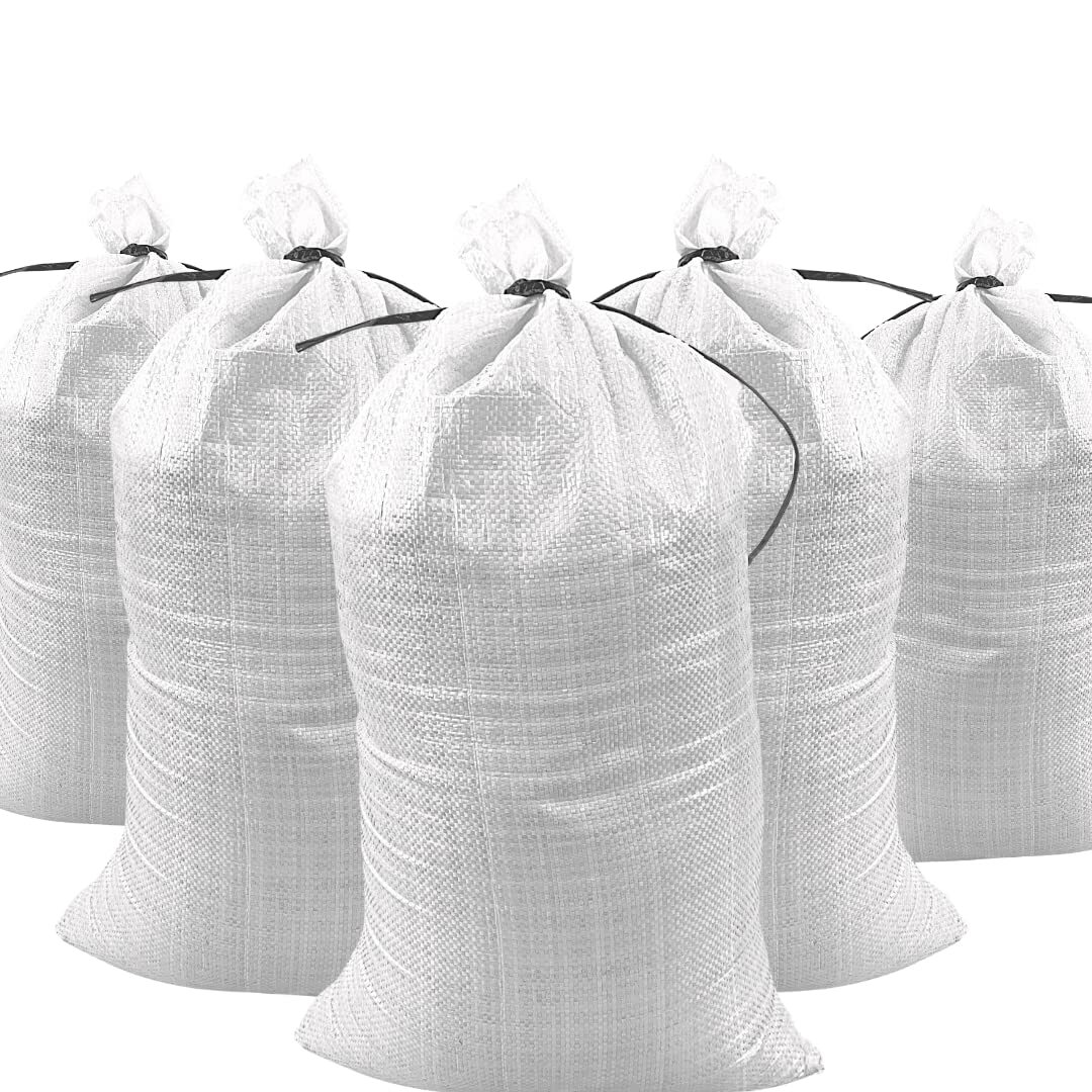 DURASACK Heavy Duty Sand Bags with Tie Strings Empty Woven Polypropylene