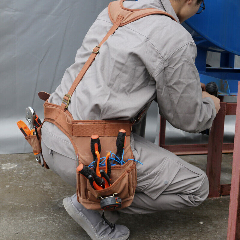 Work Framing Tool Belt Suspender Pouch Electrician Carpenter Vest Pocket