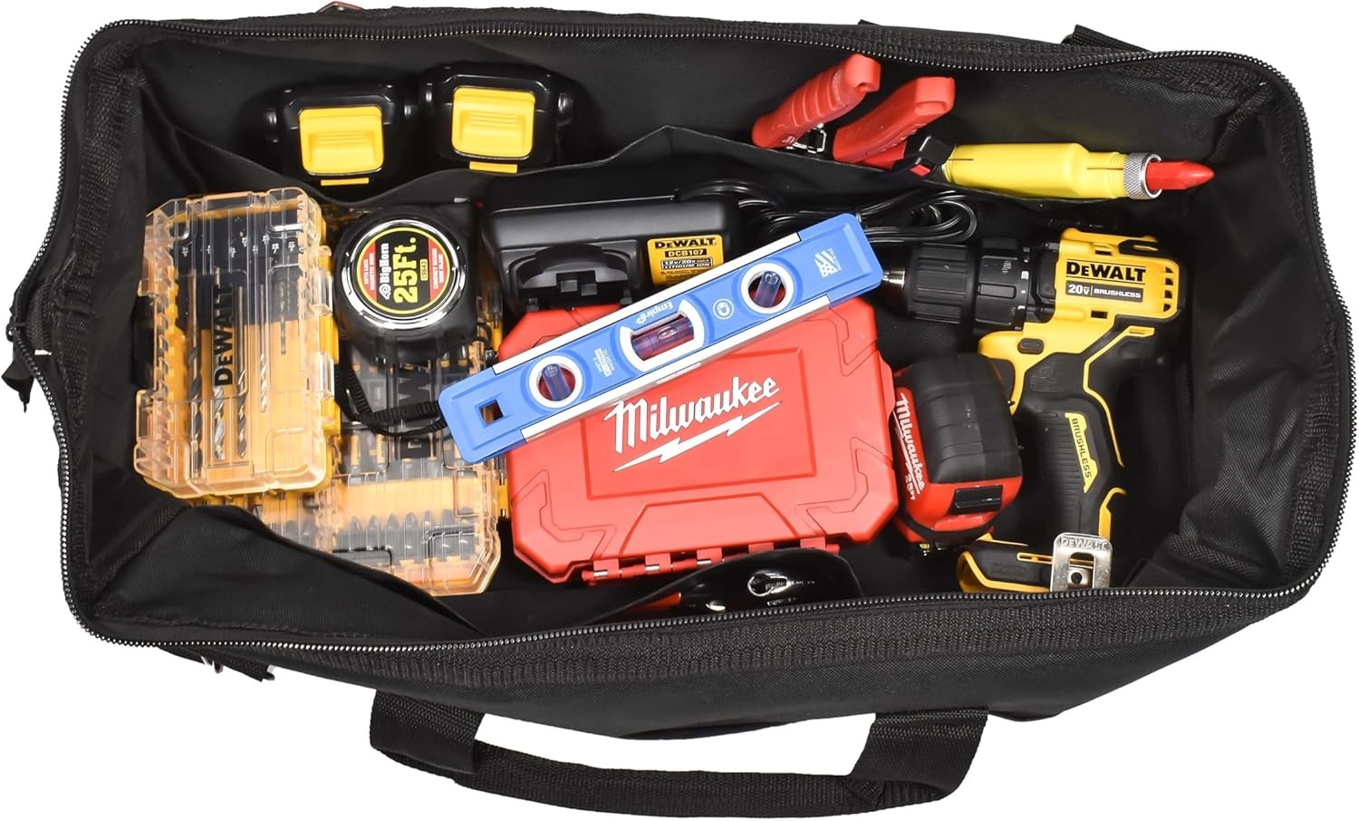 24 Inch Heavy-Duty Contractor Tool Bag Water-Resistant