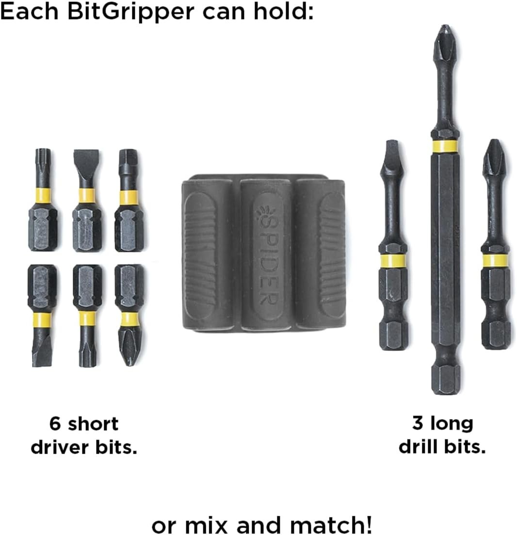 Tool Holster BitGripper V2 2 Pack Easy Drill Bit Storage