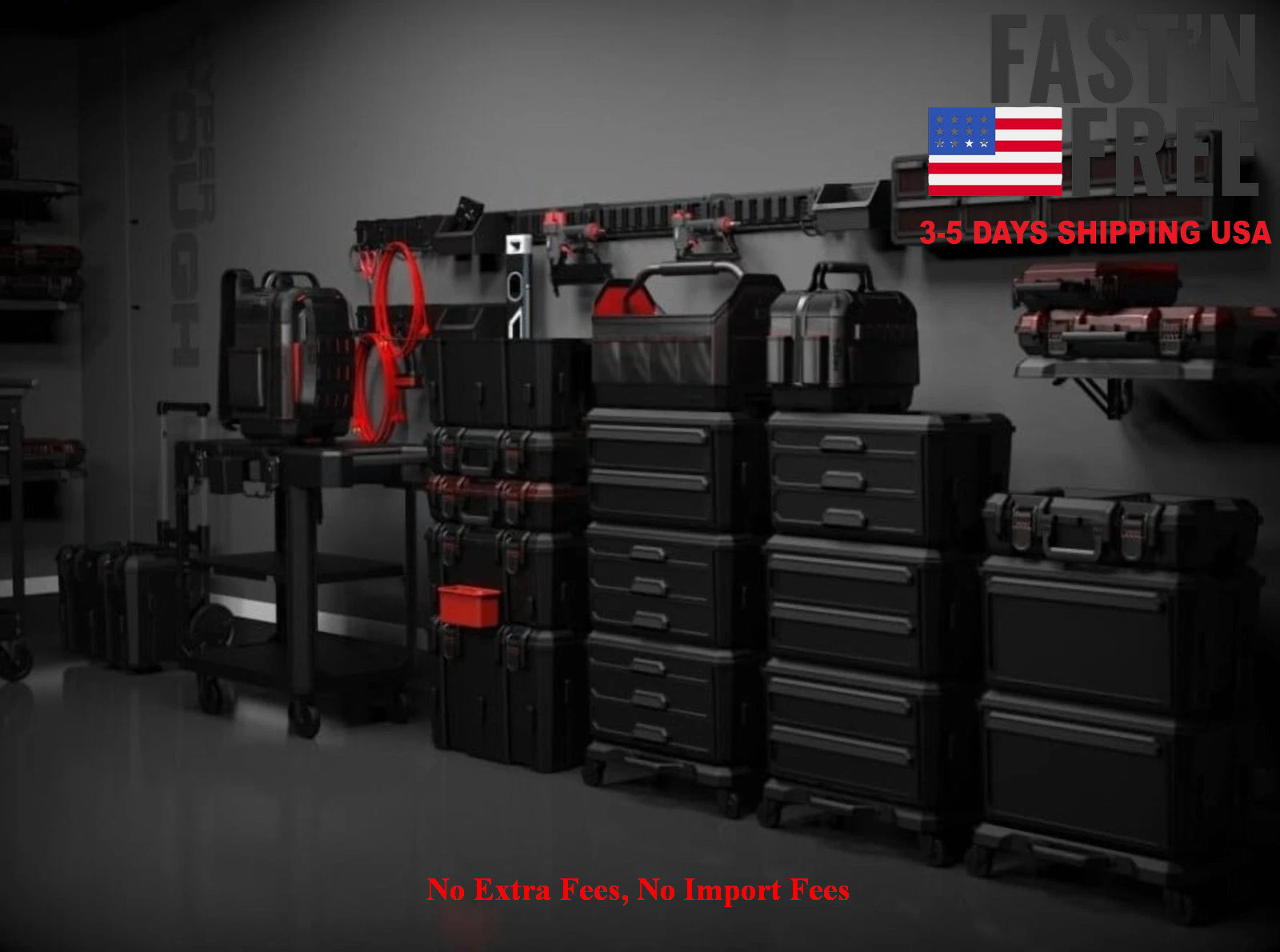 Hyper Tough Stackable Tool Backpack Organizer Heavy Duty Jobsite Storage Bag