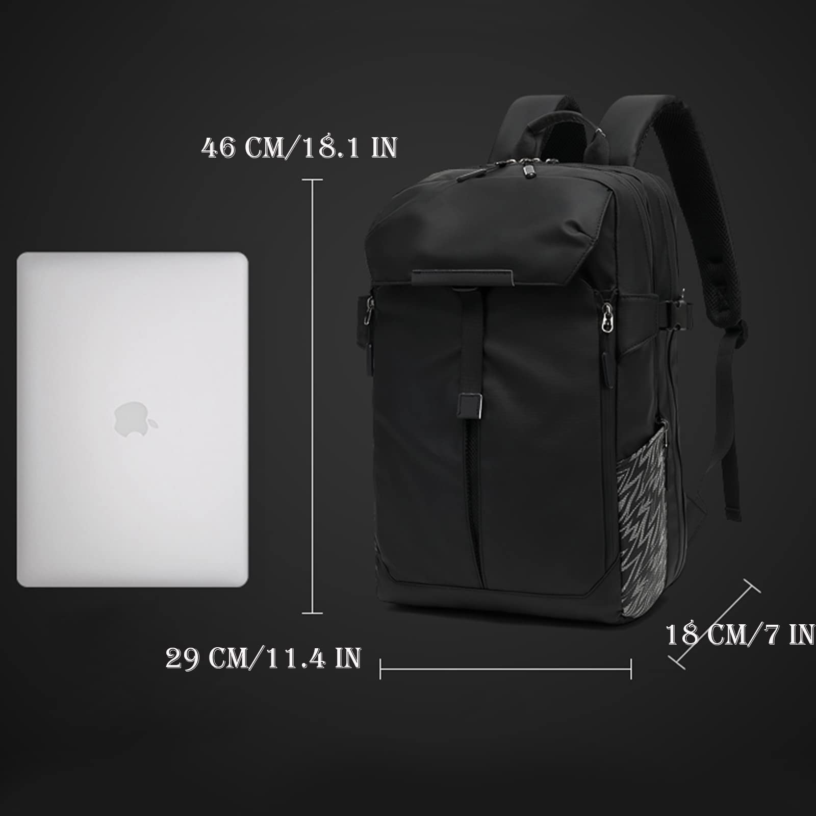 Motorcycle Backpack with 17″ Laptop Compartment, Waterproof, Adjustable Helmet