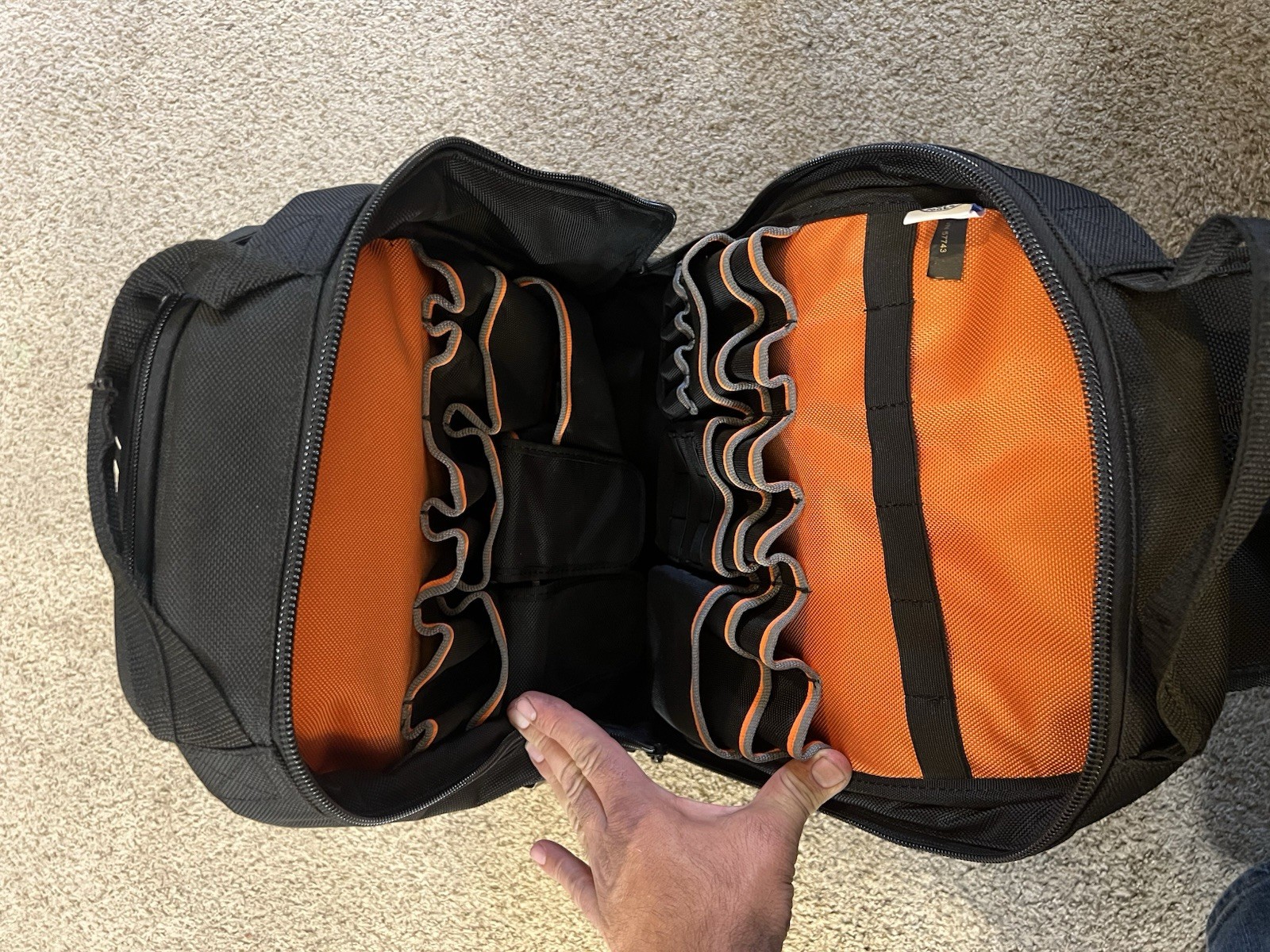 Klein Tools 55421BP-14 Tradesman Pro Tool Backpack with 39 Pockets Molded Bottom