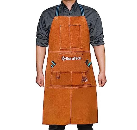 Leather Welding Apron, Heat Flame Resistant, 23″ x 36″ Heavy Duty Work Apron