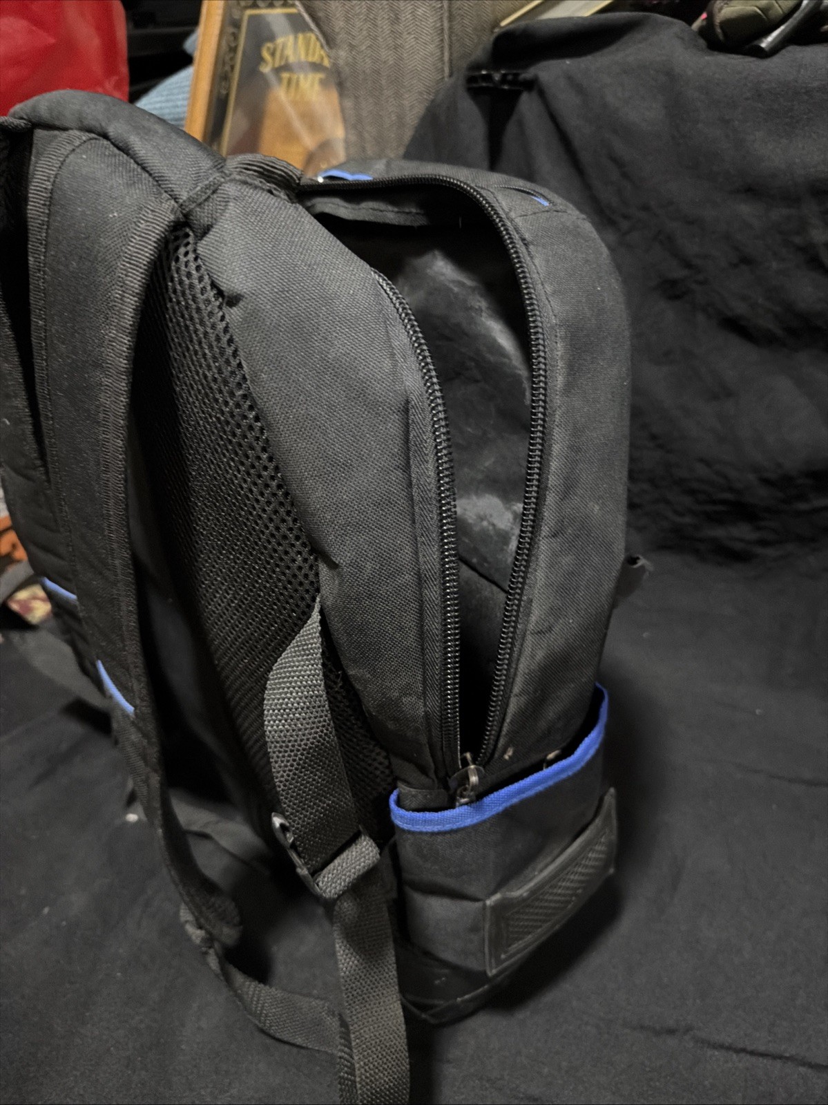 Carlyle Tools by Napa Tool Backpack Hard Bottom, Black/Blue with Tool Insert