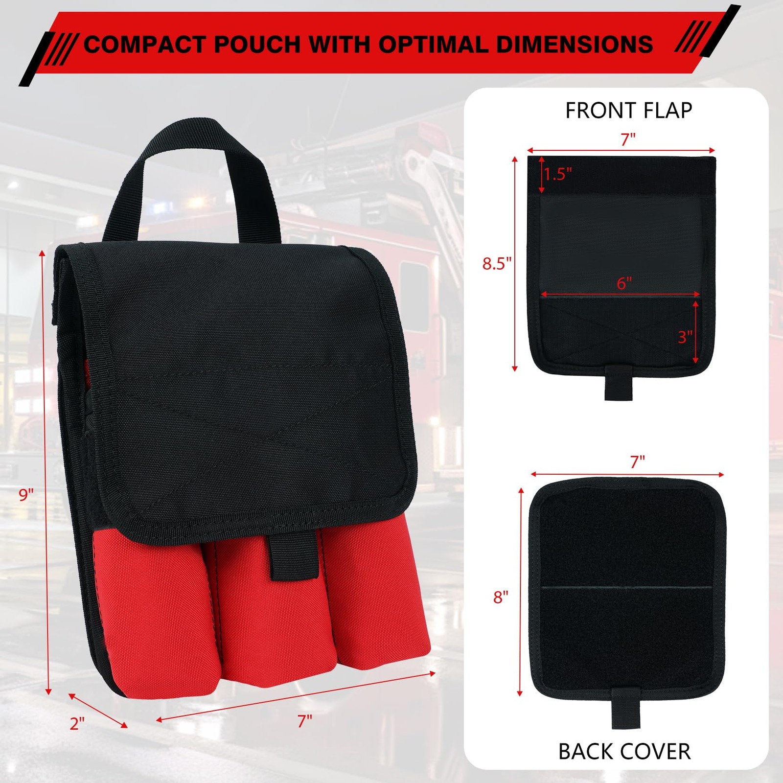 MELOTOUGH 7Pocket Firefighter Tool Pouch with Carry Handle and Flap, Fits in …