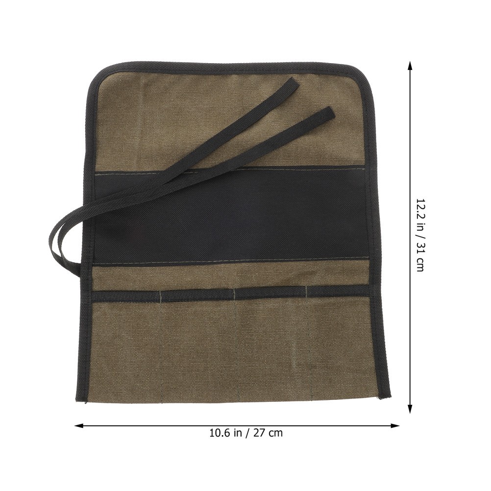 2 Count Rollup Tool Bag Knife Aerial Tools Storage Canvas with Zipper