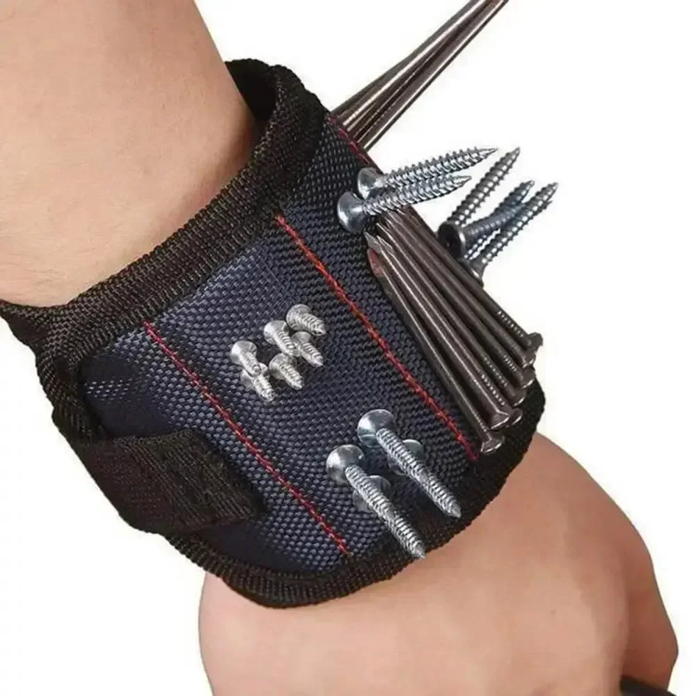 Strong Magnetic Wristband Portable Tool Bag Electrician Adjustable Wrist Belt fo