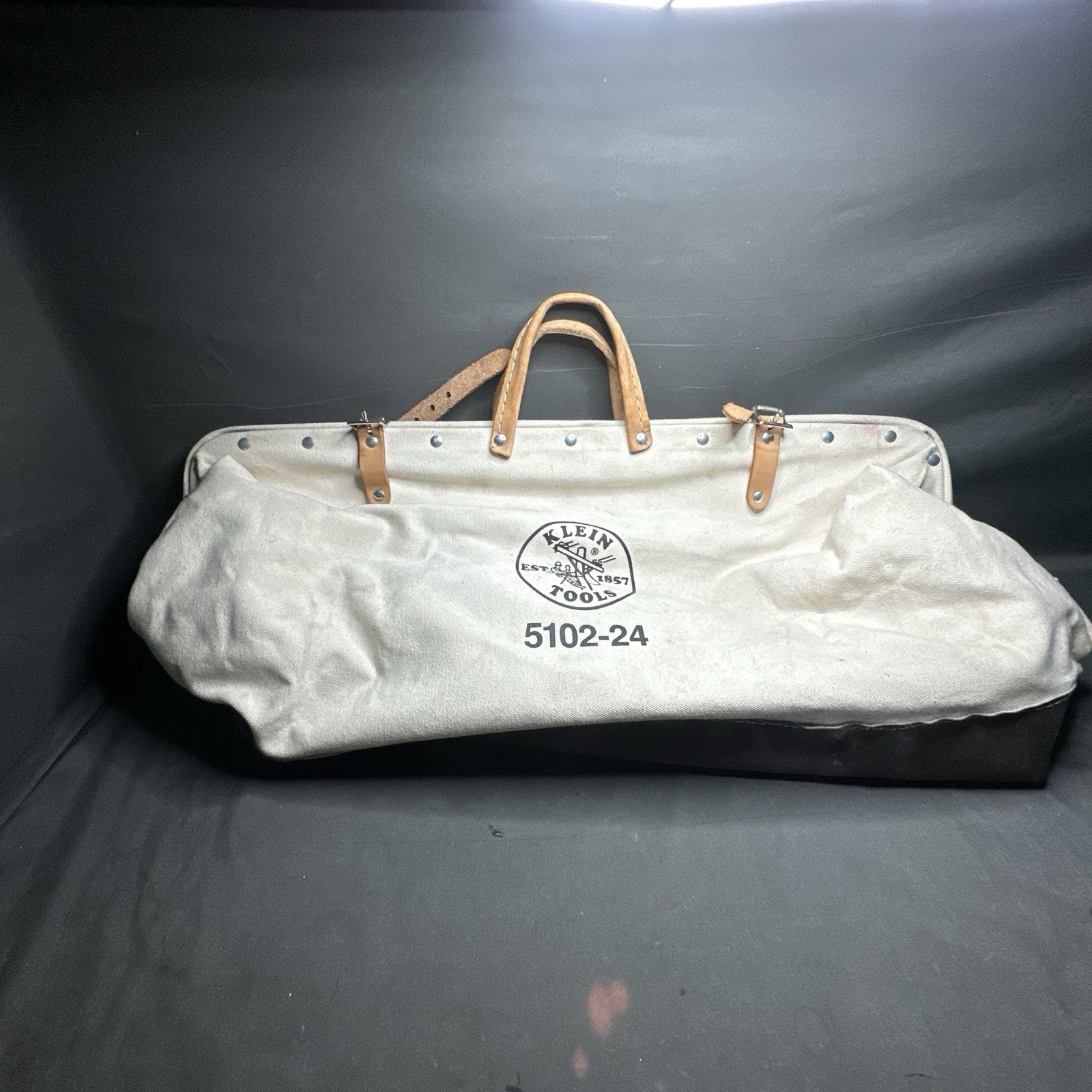 Klein Tools Bag 5102-24 Heavy Canvas 24″ Lineman Storage Tote Vintage