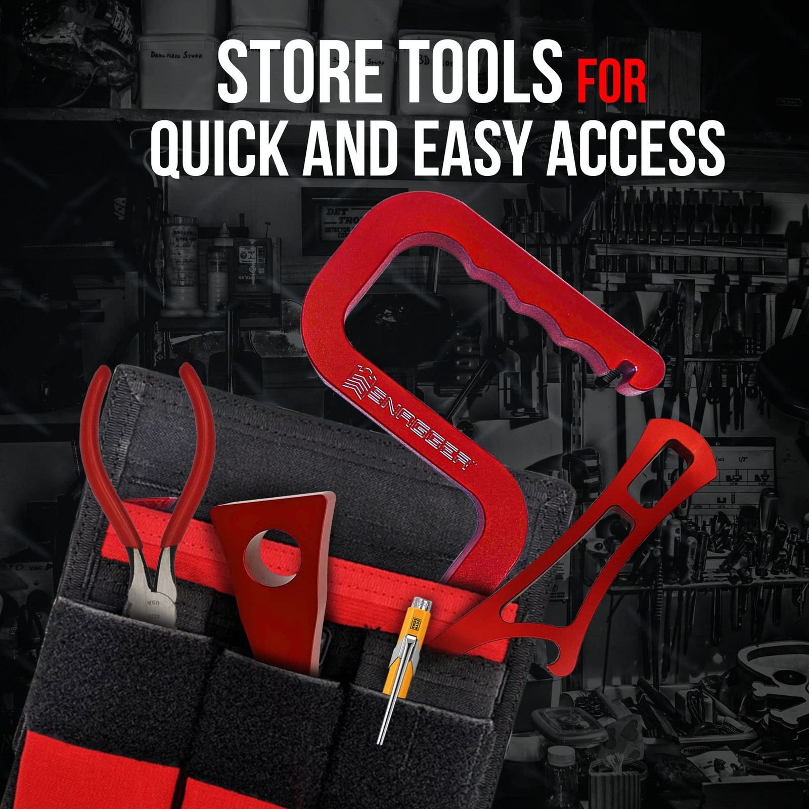 Fire Pocket Organizer Pouch with Webbing Carry Handle, Durable Tool Pouch Org…